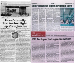 Solar Powered Jetty Lamp System